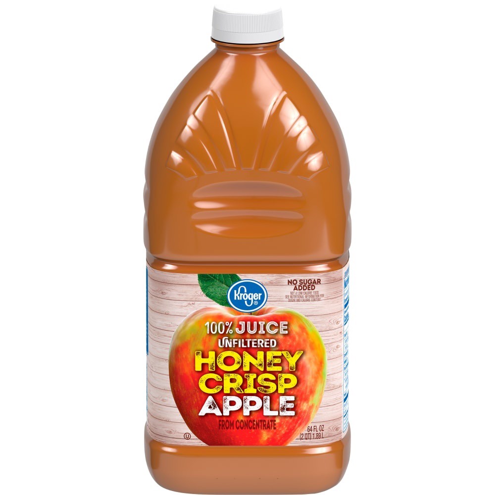 slide 2 of 3, Kroger Unfiltered Honey Crisp Apple Juice - 64 fl oz, 64 fl oz