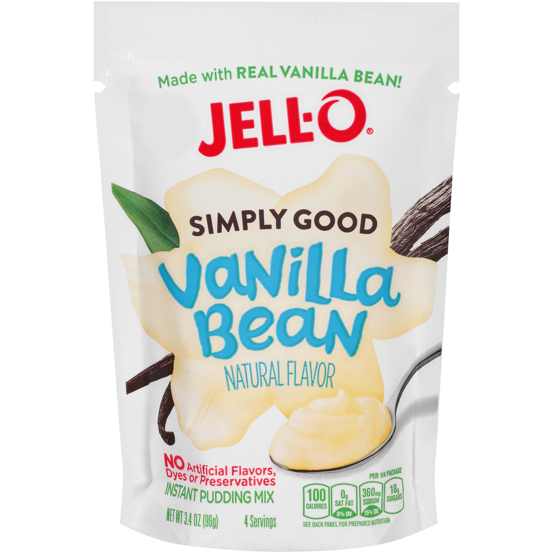 slide 1 of 6, Jell-O Simply Good Vanilla Pudding, 3.4 oz