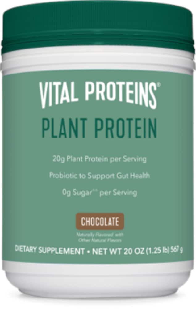 slide 1 of 1, Vital Proteins Chocolate Plant Protein Dietary Supplement, 20 oz