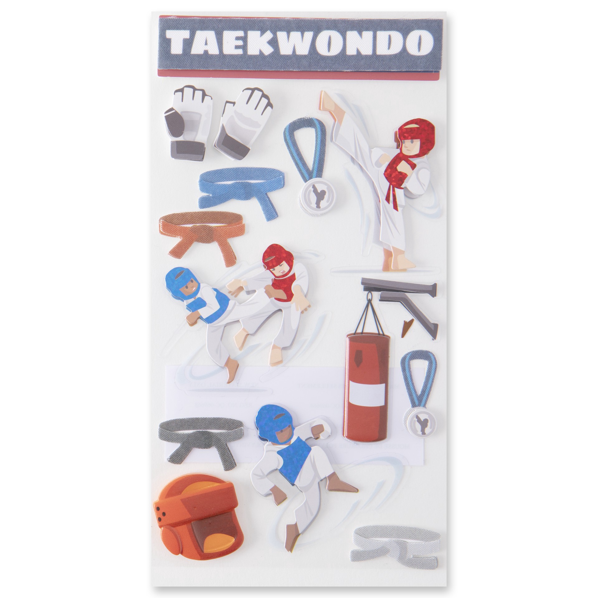 slide 3 of 5, Tae Kwon Do Dimensional Stickers By Recollections, 3.88 in x 7.25 in