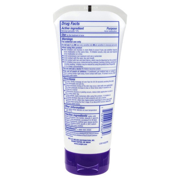 slide 4 of 5, Meijer Acne Cleanser Daily Control, 5 oz