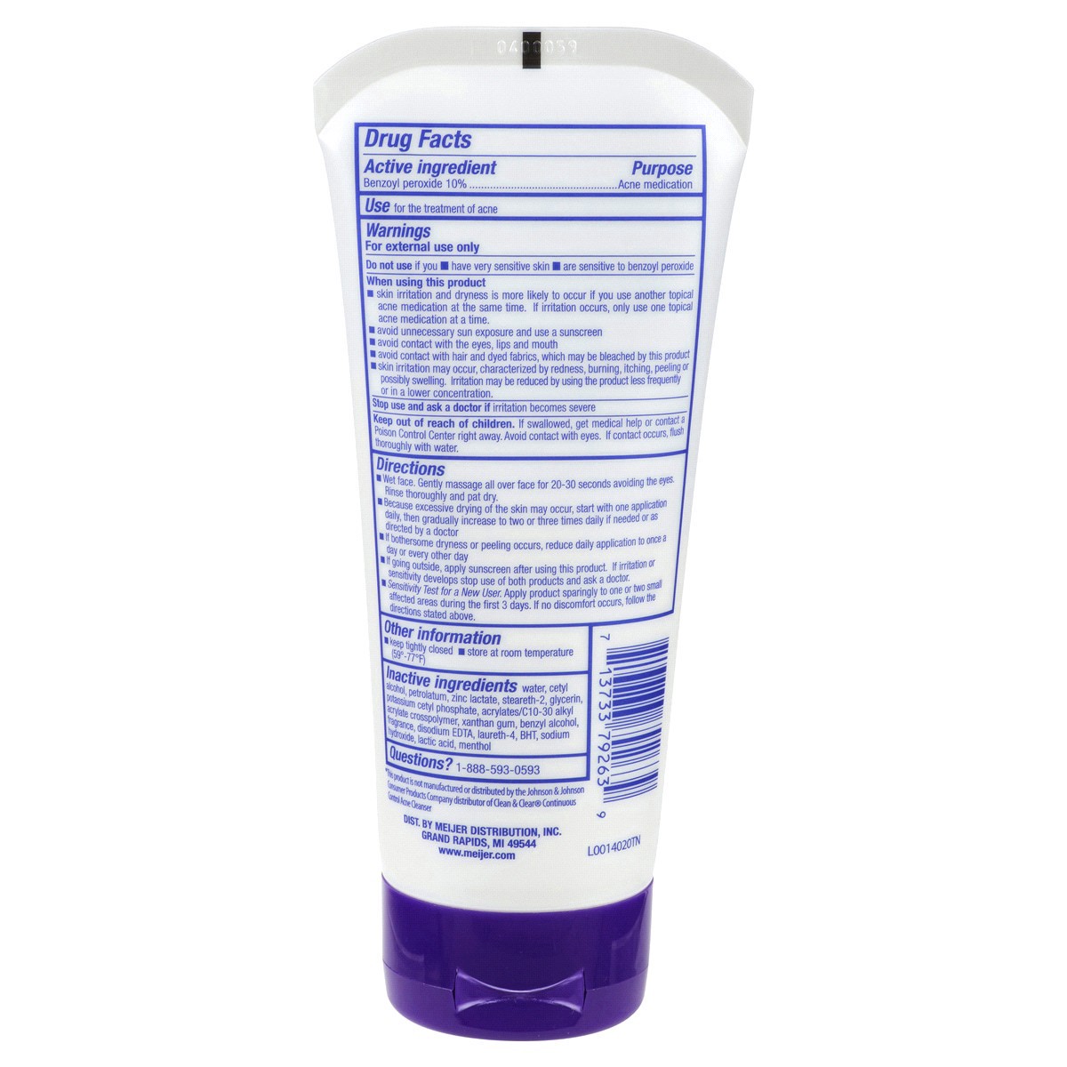 slide 5 of 5, Meijer Acne Cleanser Daily Control, 5 oz