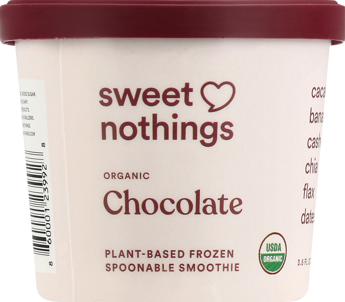 slide 4 of 9, Sweet Nothings Plant Based Spoonable Chocolate Smoothie Frozen Snack, 3.5 fl oz