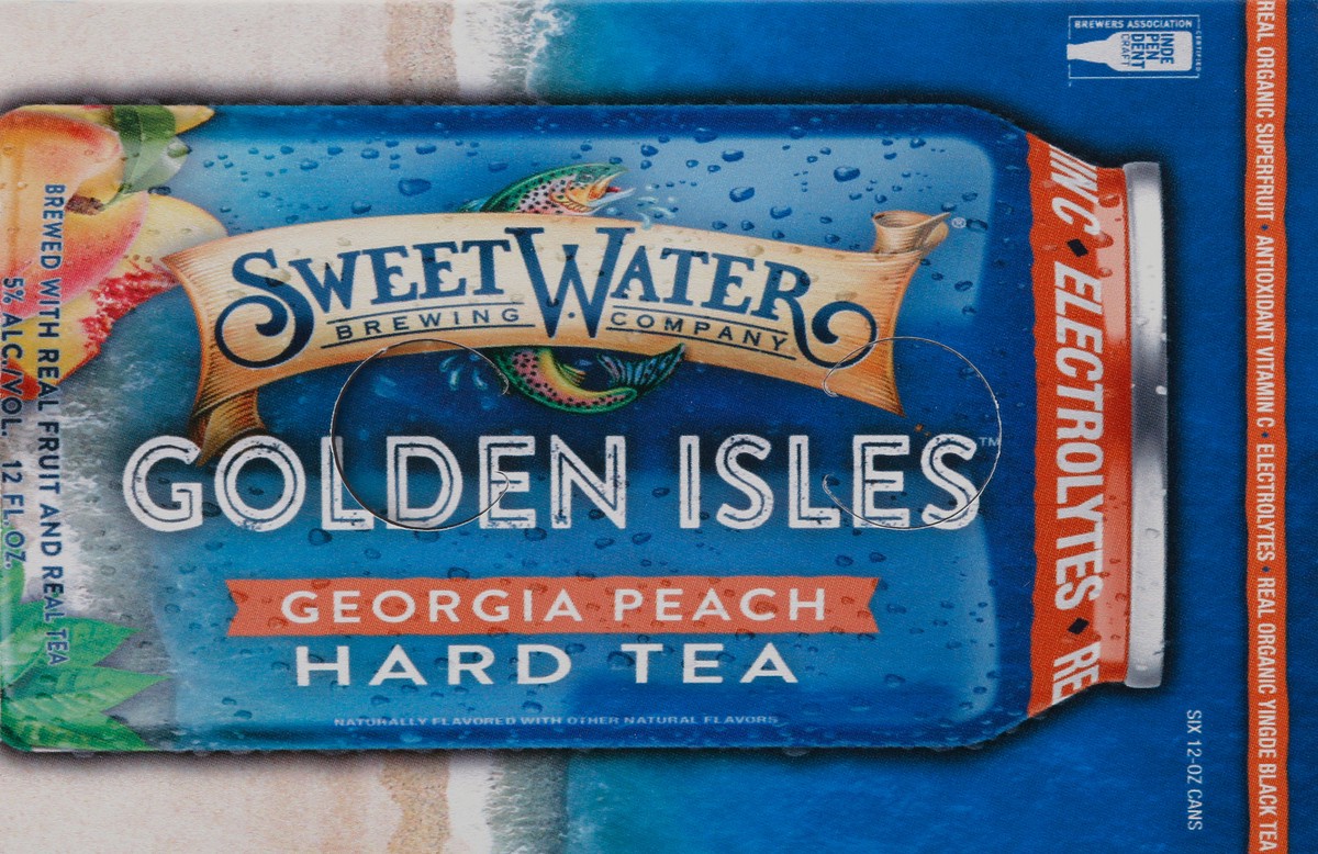 slide 5 of 14, SweetWater Brewing Company Golden Isles Georgia Peach Hard Tea 6-12 oz Cans, 6 ct