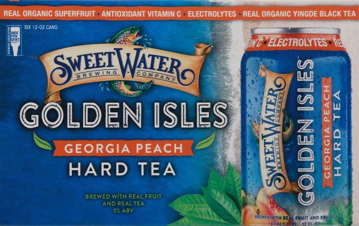 slide 8 of 14, SweetWater Brewing Company Golden Isles Georgia Peach Hard Tea 6-12 oz Cans, 6 ct