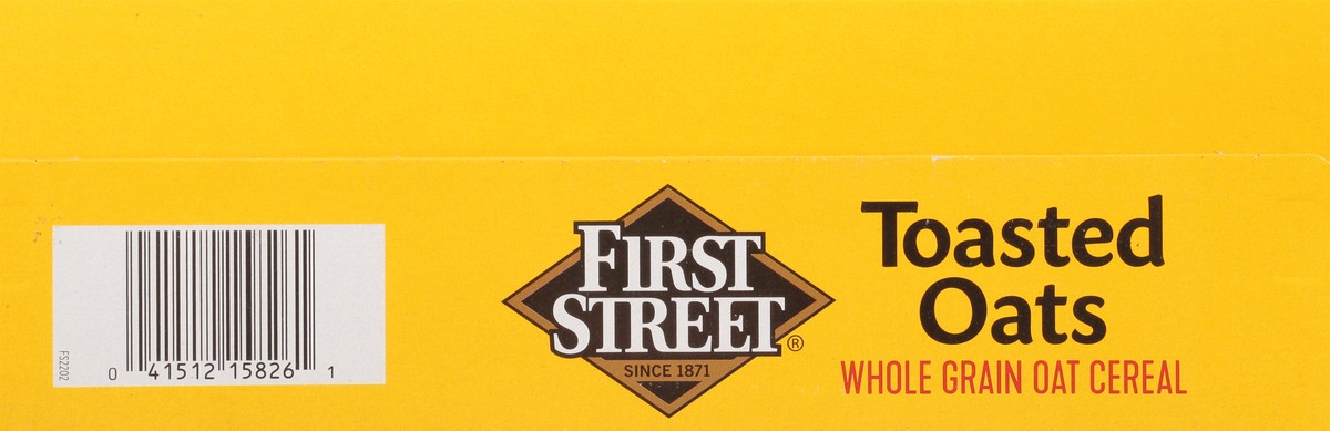 slide 11 of 13, First Street Cereal Whole Grain Toasted Oats, 21 oz