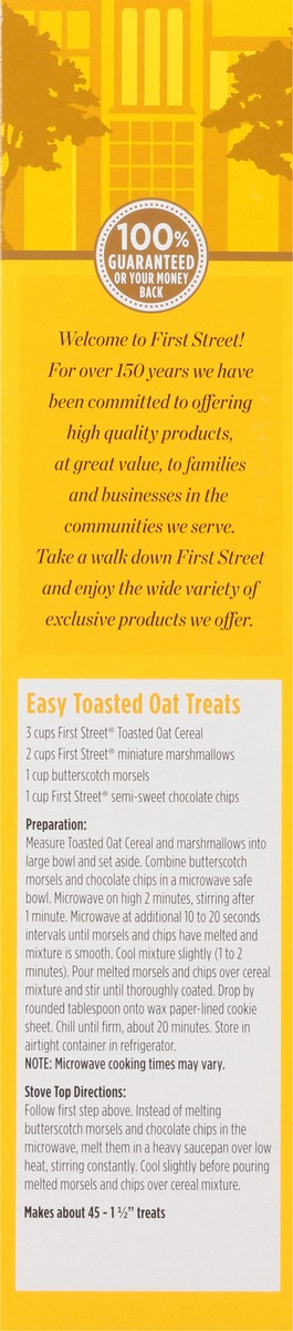 slide 10 of 13, First Street Cereal Whole Grain Toasted Oats, 21 oz