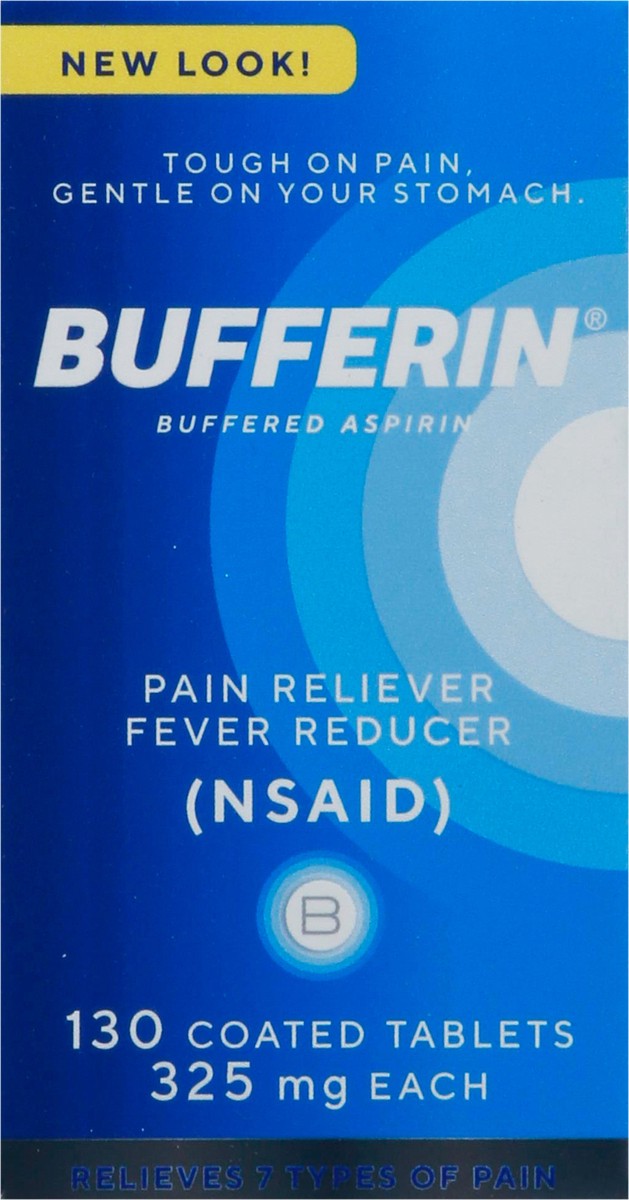 slide 8 of 13, Bufferin Aspirin Coated Tablets 325mg, 130 ct