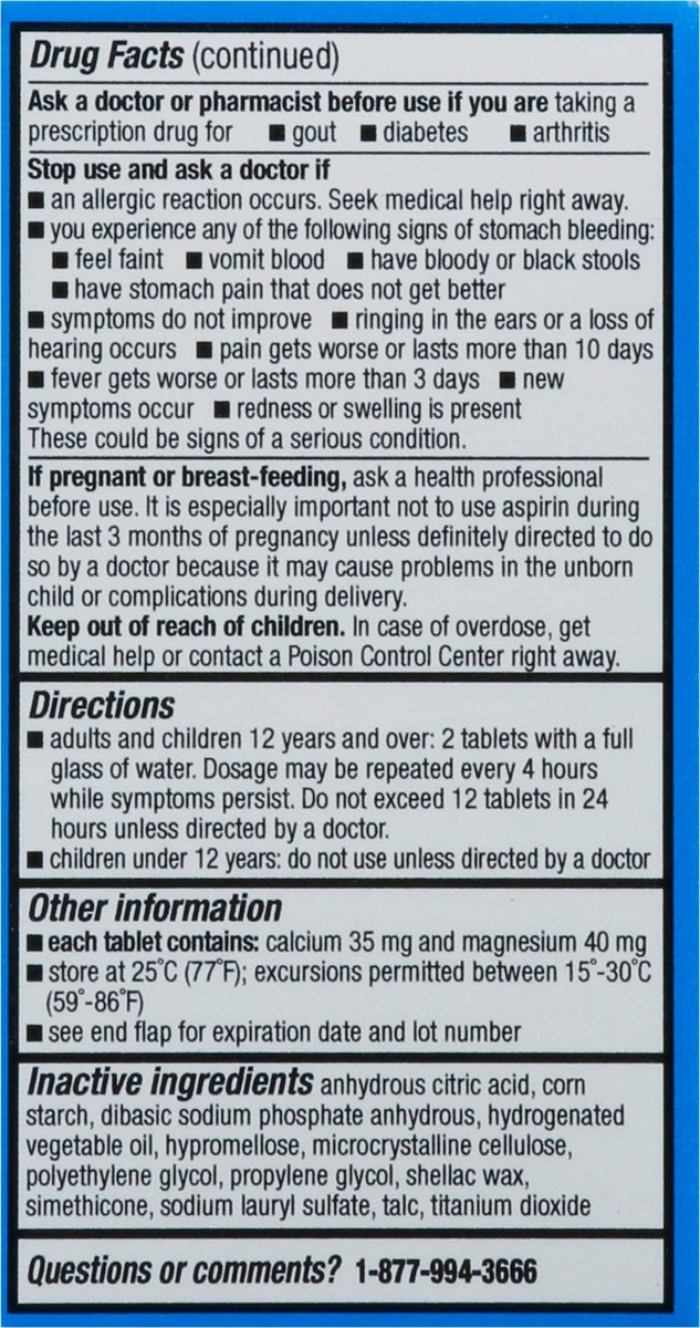 slide 9 of 13, Bufferin Aspirin Coated Tablets 325mg, 130 ct