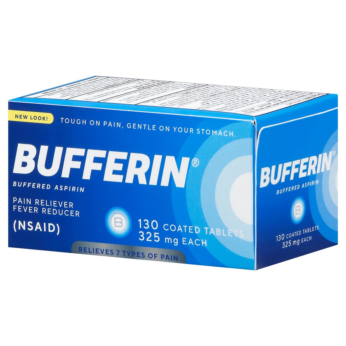 slide 7 of 13, Bufferin Aspirin Coated Tablets 325mg, 130 ct