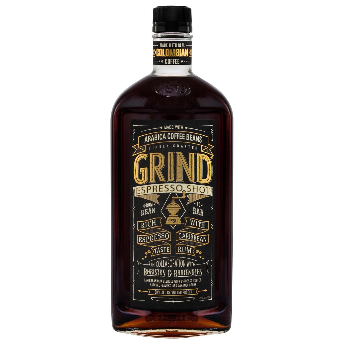 slide 5 of 5, Grind Arabica Coffee Beans Espresso Shot Rum, 750 ml 60 Proof, 750 ml