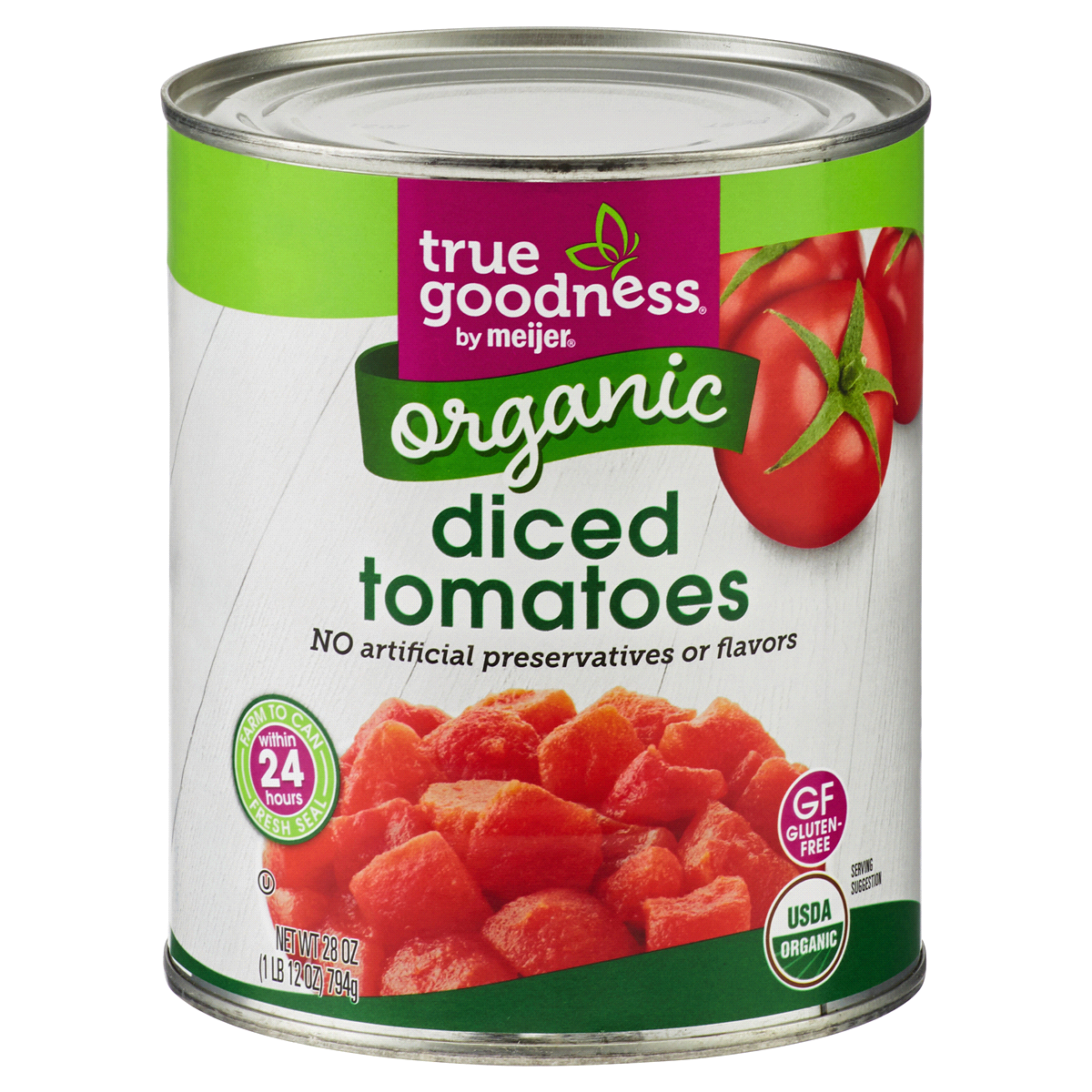 slide 1 of 9, True Goodness Organic Diced Tomatoes, 28 oz