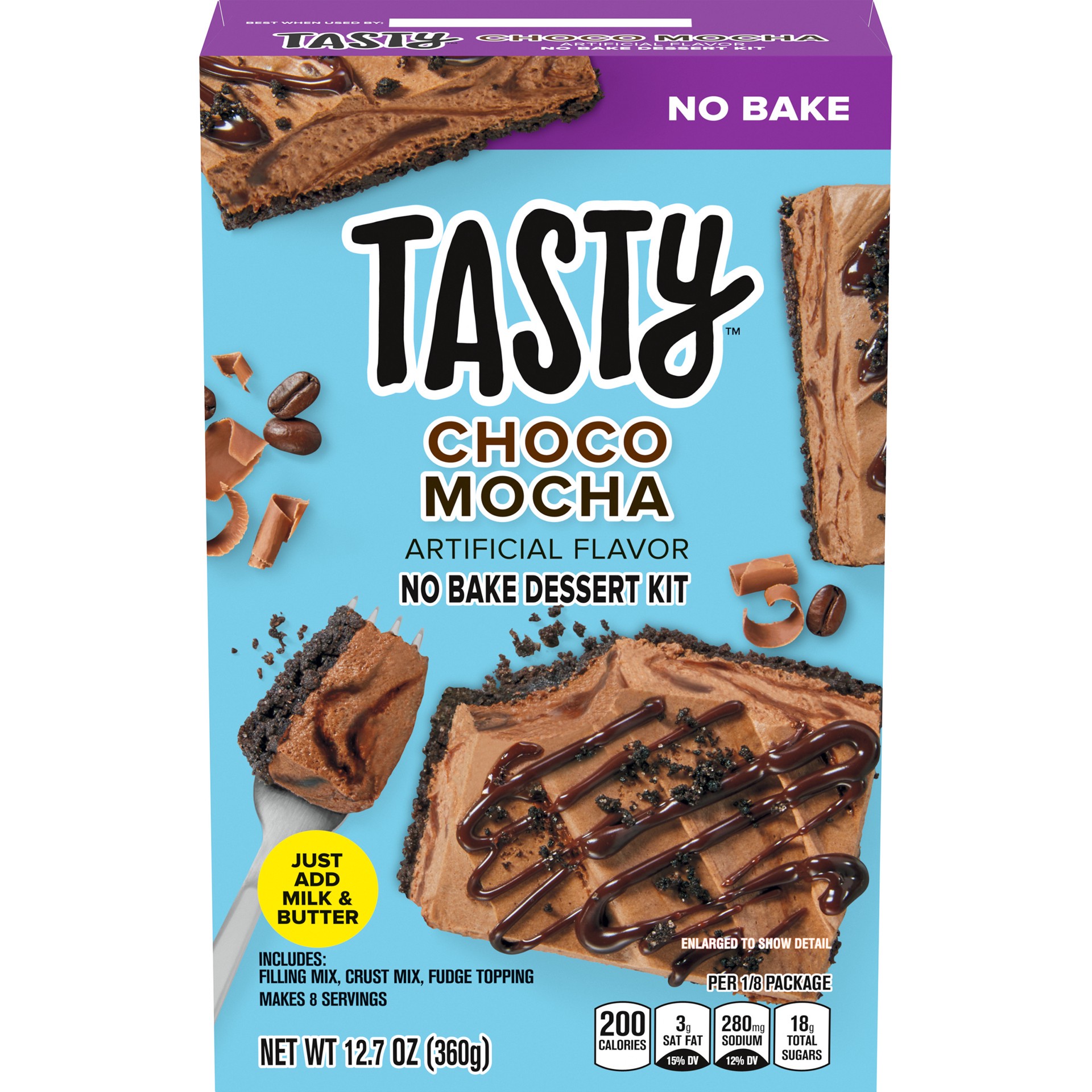 slide 1 of 10, Tasty Choco Mocha No Bake Dessert Kit 12.7 oz. Box, 12.7 oz