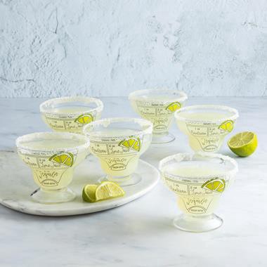 slide 1 of 1, Mud Pie Margarita Recipe Glass Set - 1 Ea, 1 ct