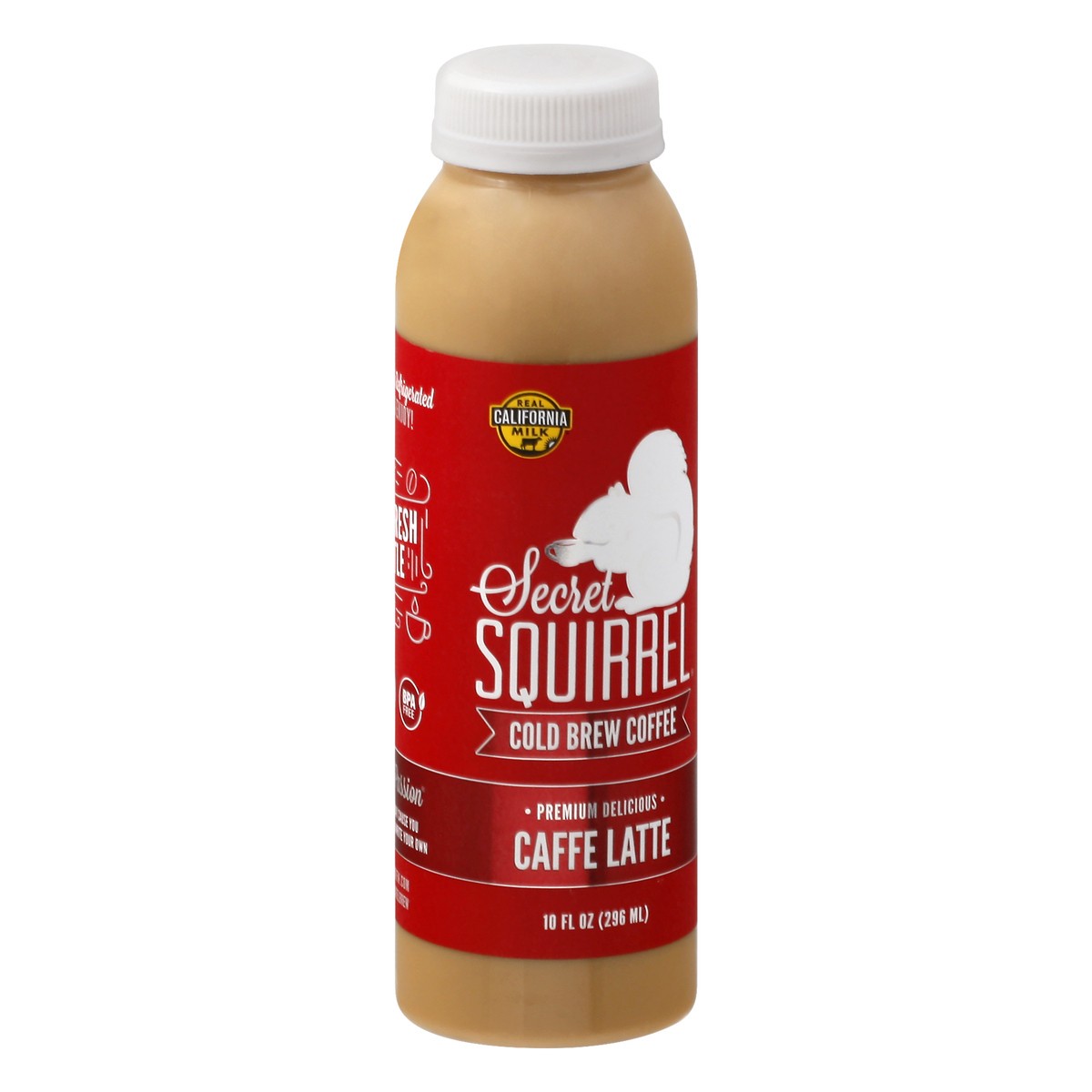 slide 2 of 12, Secret Squirrel Cold Brew Caffe Latte Coffee - 10 oz, 12 oz