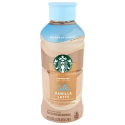 Starbucks No Added Sugar Lite Vanilla Latte Iced Espresso