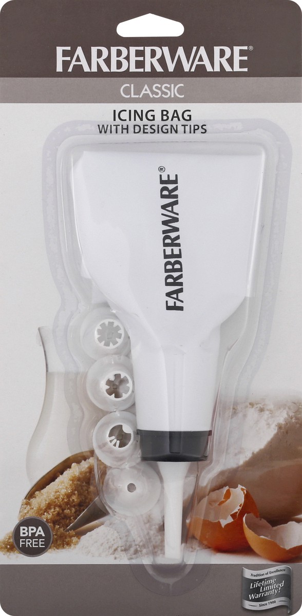 slide 1 of 11, Farberware Classic Icing Bag with Design Tips - 1 ea, 1 ct