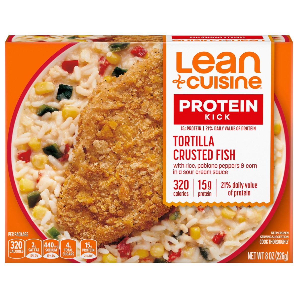 slide 1 of 14, LEAN CUISINE Tortilla Crusted Fish Frozen Entrée 8oz, 8 oz