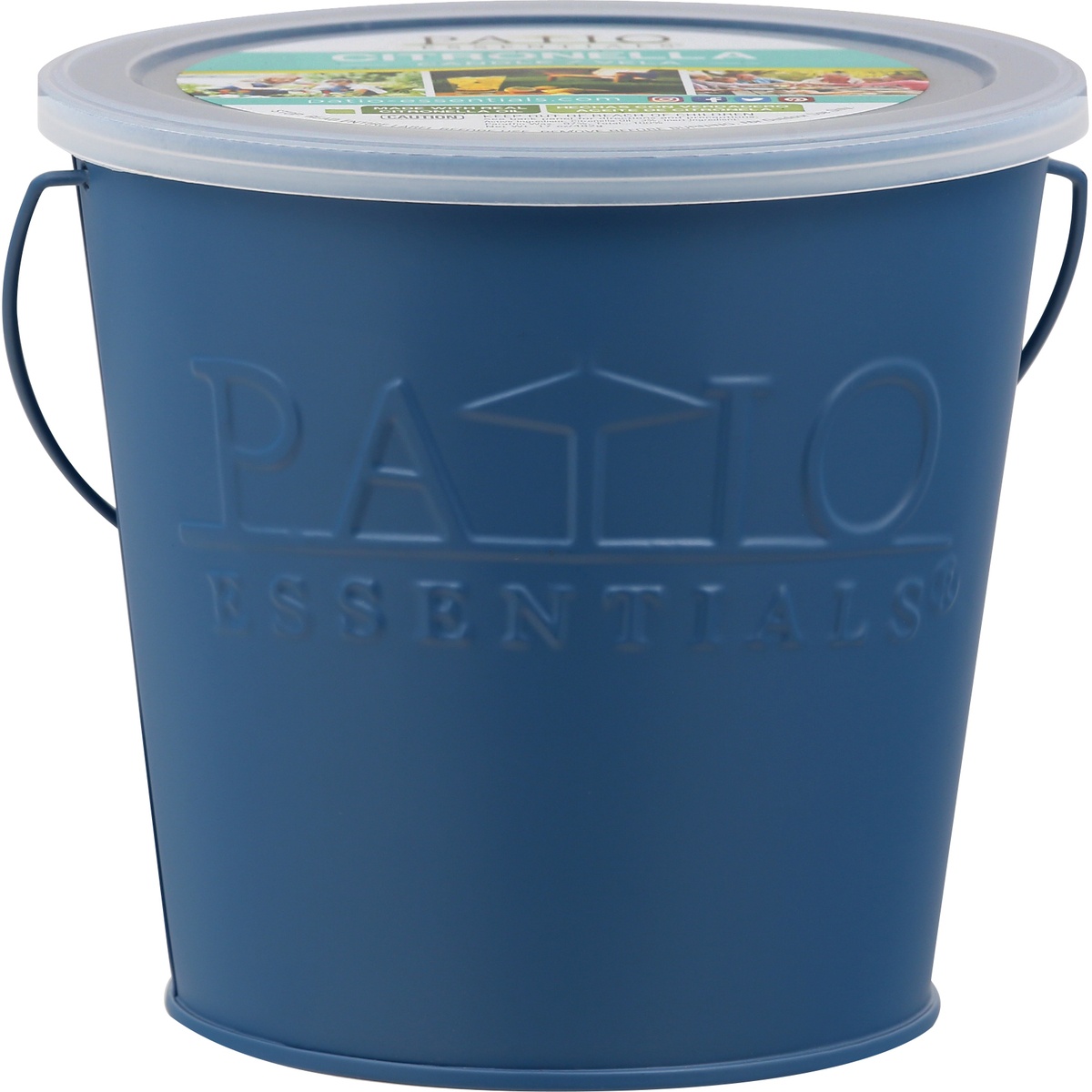 slide 1 of 1, Patio Essentials Citronella Candle Metal Bucket, 5 in