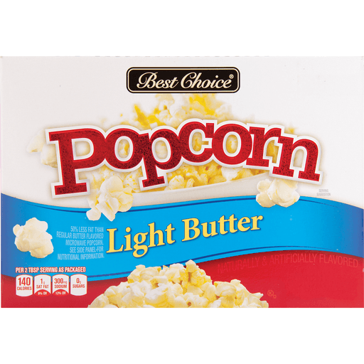 slide 1 of 1, Best Choice Light Butter Microwave Popcorn, 6 ct