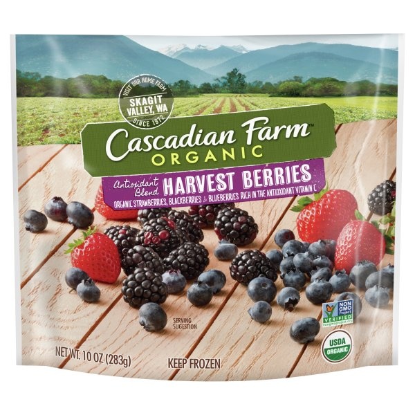 slide 1 of 1, Cascadian Farm Organic Antioxidant Blend Harvest Berries, 10 oz