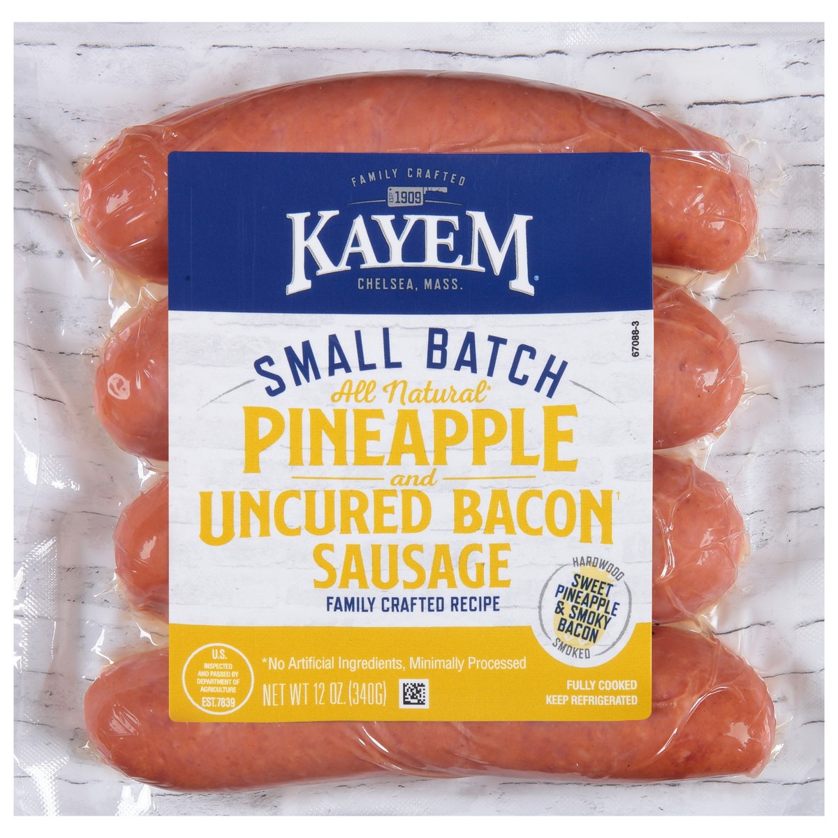 slide 12 of 13, Kayem Uncured Pineapple Bacon Sausg, 12 oz