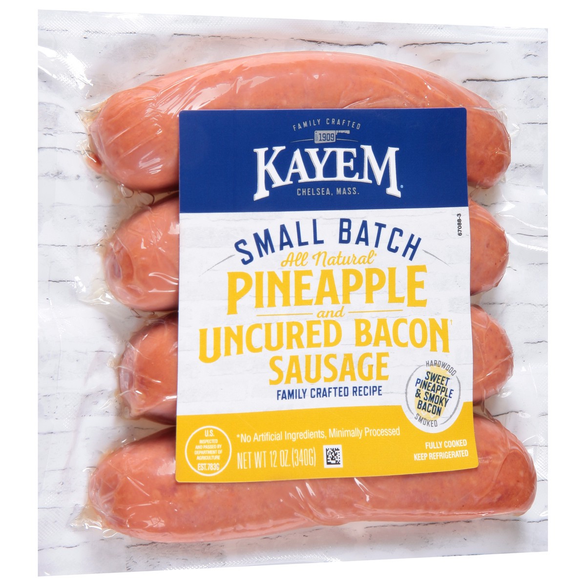 slide 6 of 13, Kayem Uncured Pineapple Bacon Sausg, 12 oz