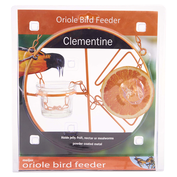 slide 1 of 1, Meijer Clementine Oriole Bird Feeder, 1 ct