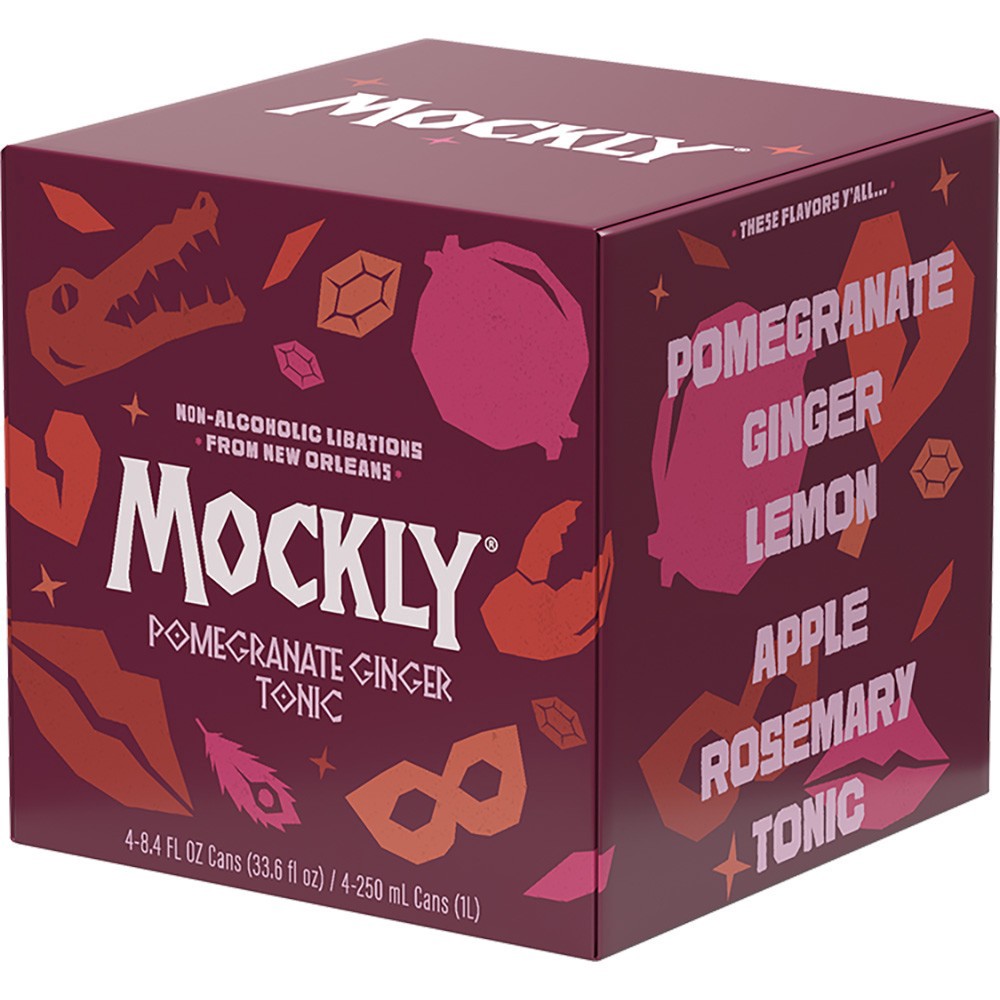 slide 1 of 1, Mockly N/a Pomegranate Ginger, 4 ct; 8.4 oz