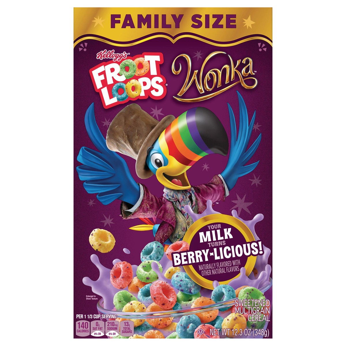 slide 1 of 9, Froot Loops Kellogg's Froot Loops Cold Breakfast Cereal Berry-licious, 12.3 oz, 12.3 oz