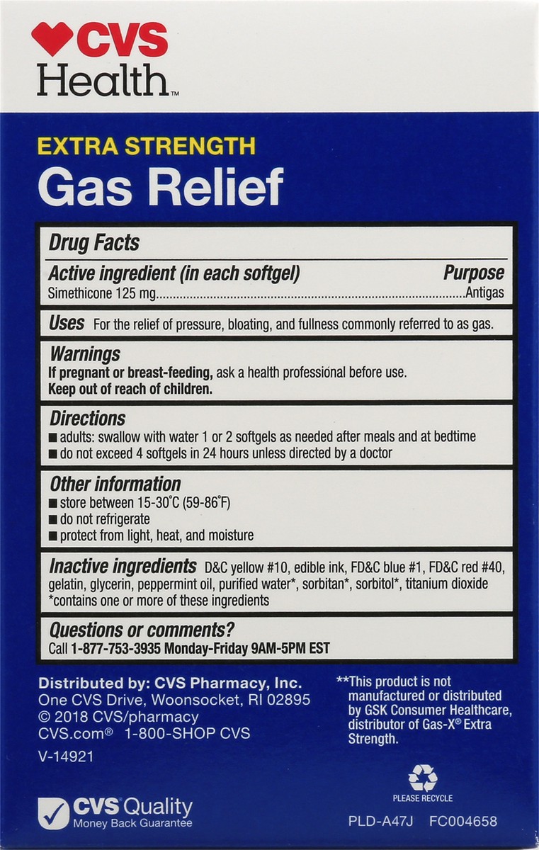 slide 9 of 10, CVS Health Extra Strength Gas Relief Softgels, 30 Ct, 30 ct