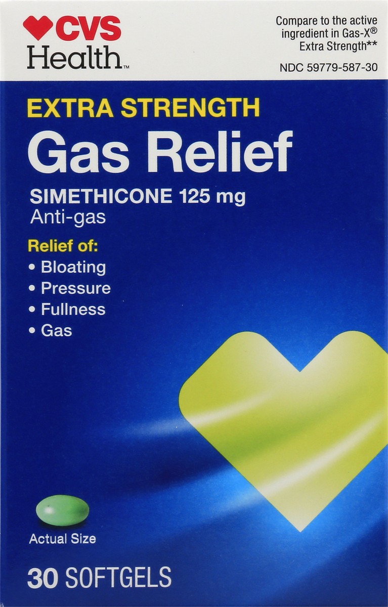 slide 3 of 10, CVS Health Extra Strength Gas Relief Softgels, 30 Ct, 30 ct