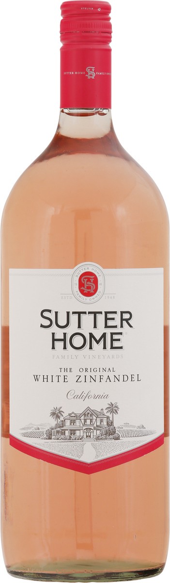 slide 9 of 12, Sutter Home White Zinfandel Wine, 1.5L Wine Bottle, 9.8% ABV, 1.50 liter