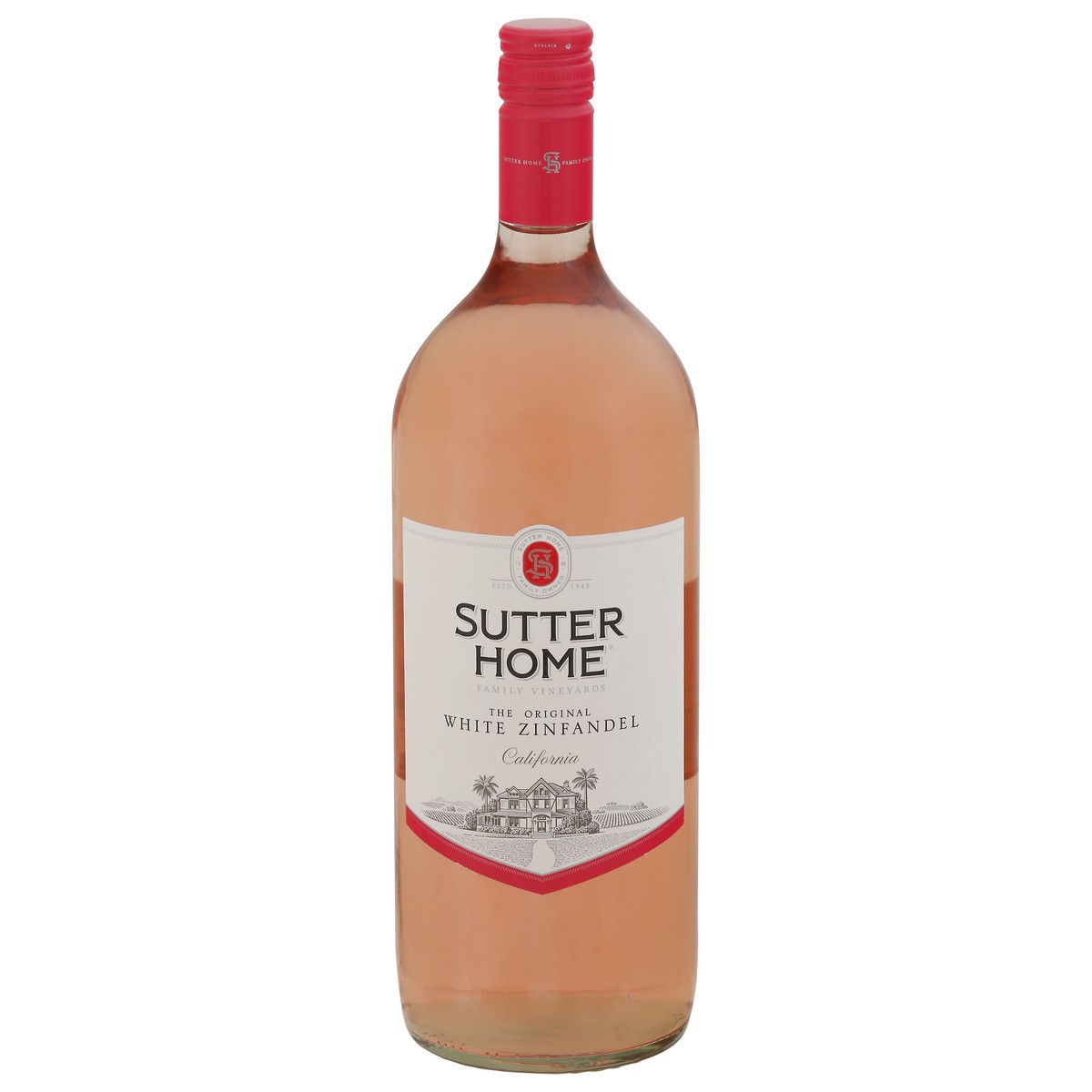 slide 11 of 12, Sutter Home White Zinfandel Wine, 1.5L Wine Bottle, 9.8% ABV, 1.50 liter