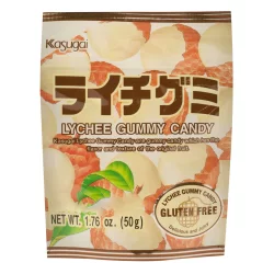Kasugai Gluten Free Lychee Gummy Candy 1.76 oz