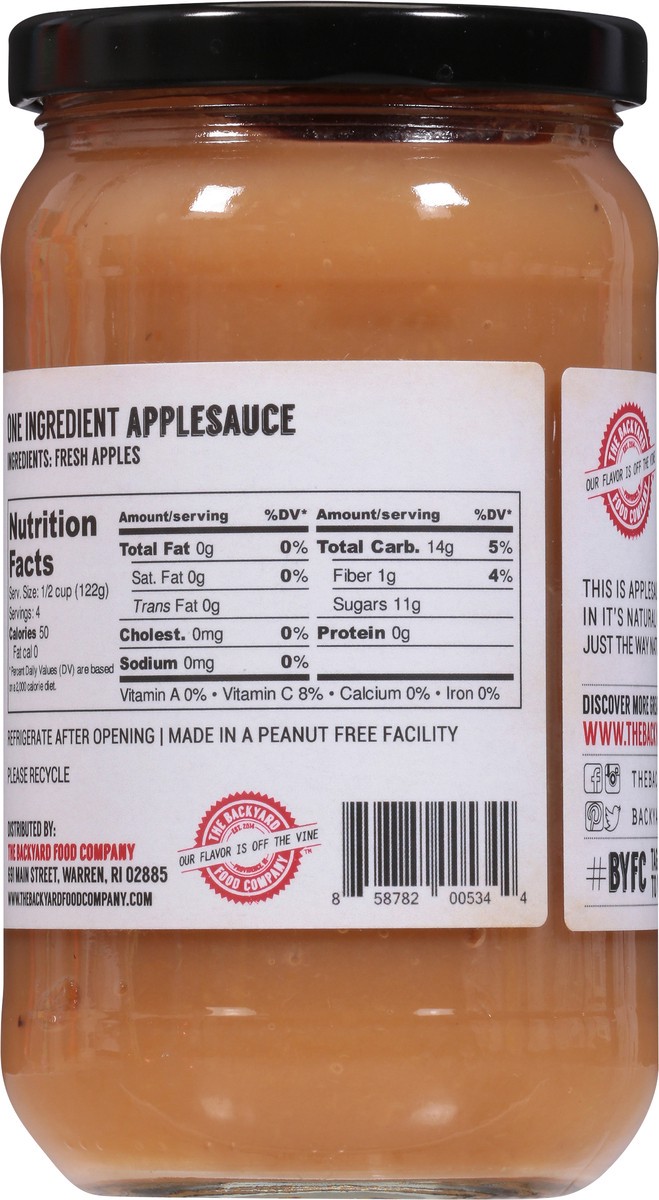 slide 4 of 9, The Backyard Food Company One Ingredient Applesauce 1 lb, 1 lb