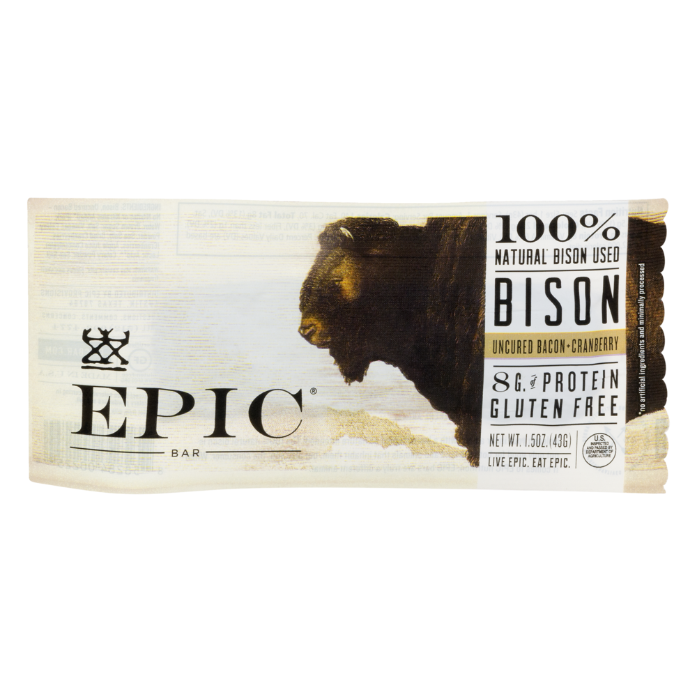 slide 1 of 1, Epic Bison Bacon Cranberry Bar, 1.5 oz