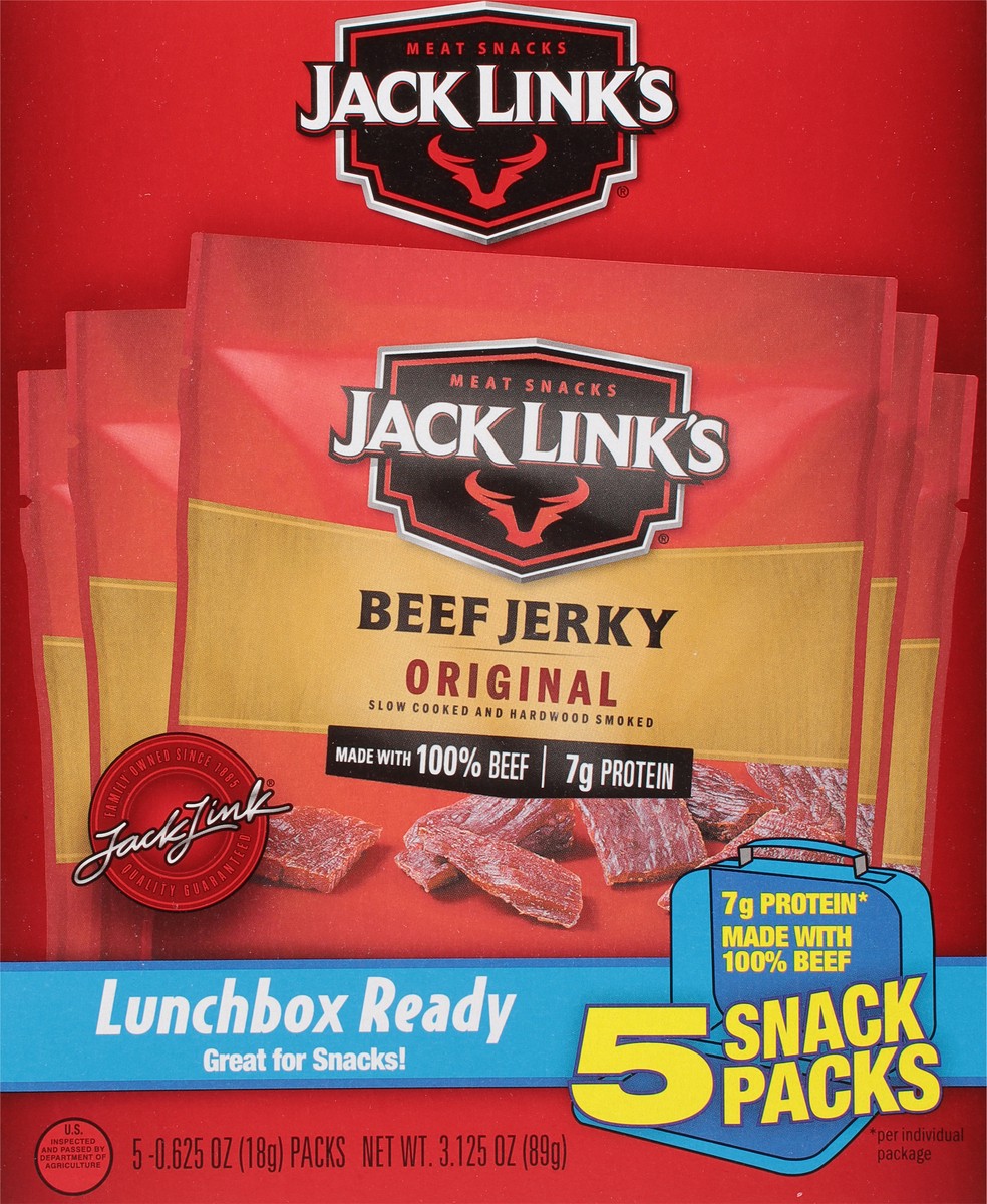 slide 5 of 9, Jack Link's 3.125Oz Jack Link's Original Beef Jerky 1/1 Count Consumer Unit, 3.12 oz