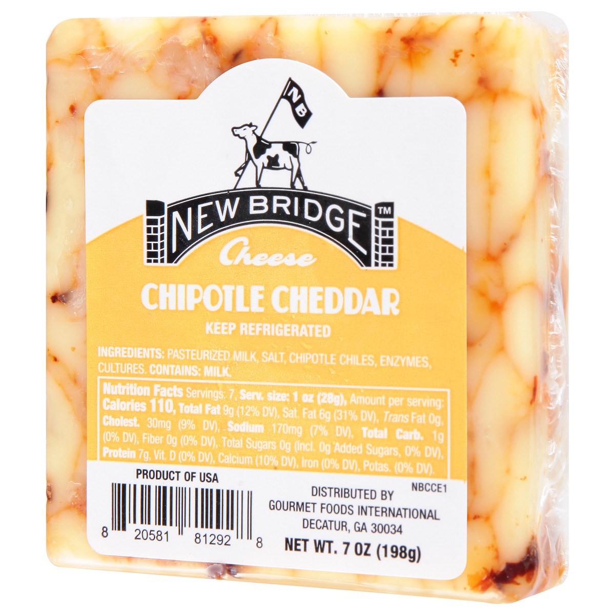 slide 6 of 11, New Bridge Cheese, Chipotle Cheddar, 7 oz