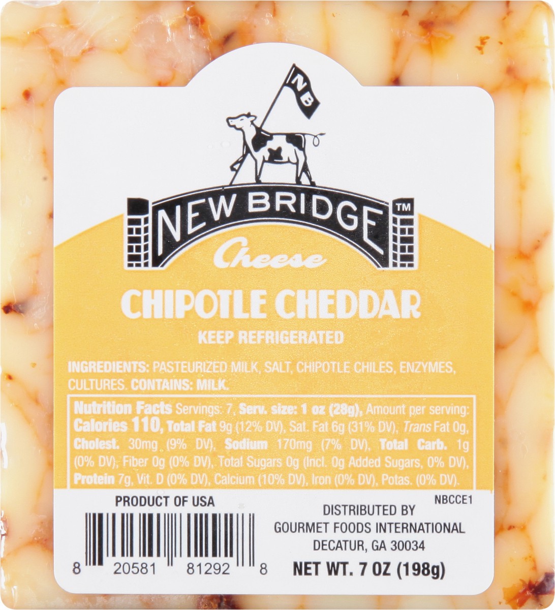 slide 8 of 11, New Bridge Cheese, Chipotle Cheddar, 7 oz
