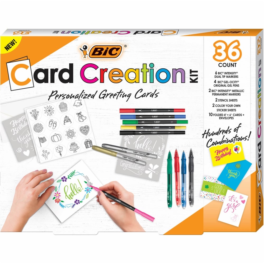 slide 1 of 2, BIC 36-Piece Card Creation Kit, 1 ct