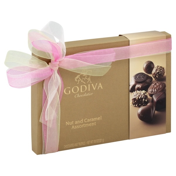 slide 1 of 1, Godiva Nut & Caramel Assr Box, 10.6 oz