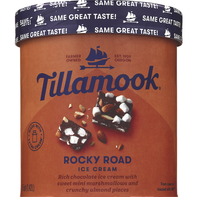 slide 1 of 1, Tillamook Rocky Road Tub, 58 oz