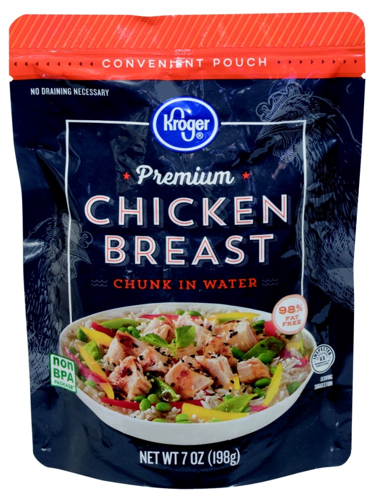 slide 1 of 1, Kroger Premium Chicken Breast Pouch, 7 oz