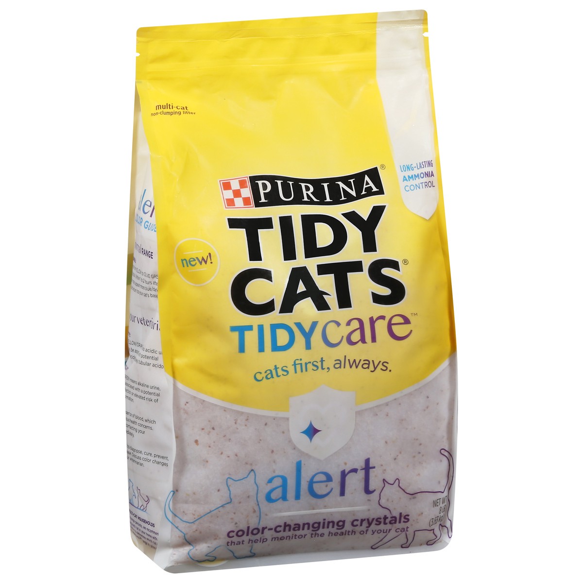 slide 5 of 9, Tidy Cats Purina Tidy Cats Tidy Care Alert Litter with Silica Crystals, 8 lb