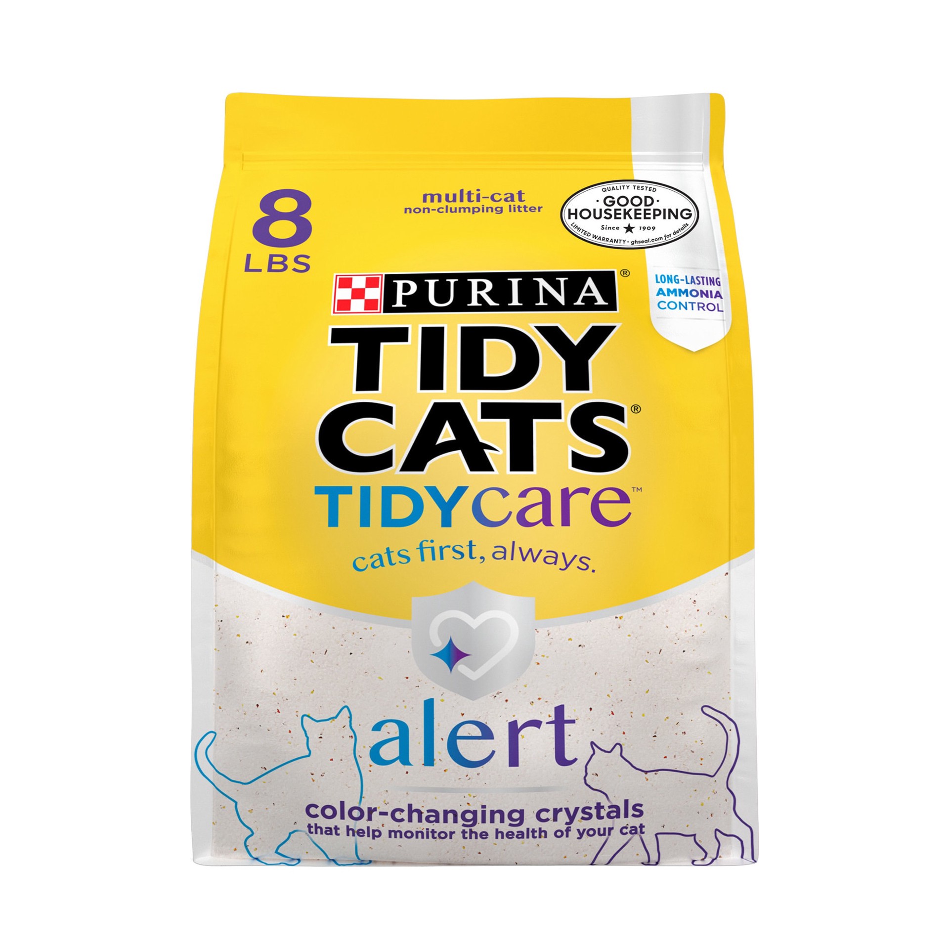 slide 1 of 9, Tidy Cats Purina Tidy Cats Tidy Care Alert Litter with Silica Crystals, 8 lb