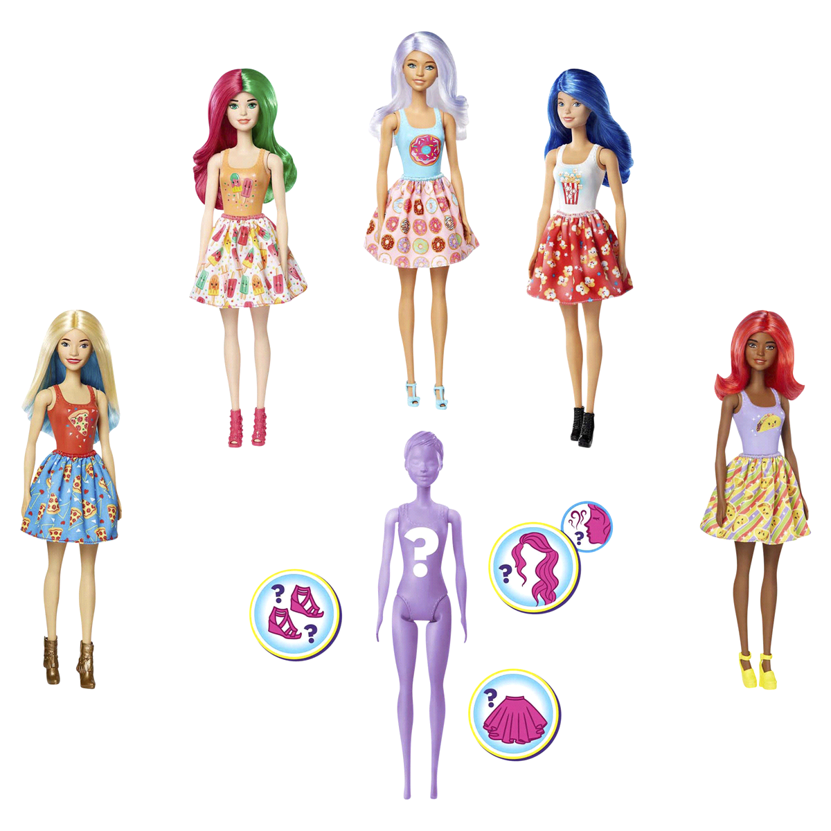 slide 1 of 1, Barbie Color Reveal Doll Assortment, 1 ct