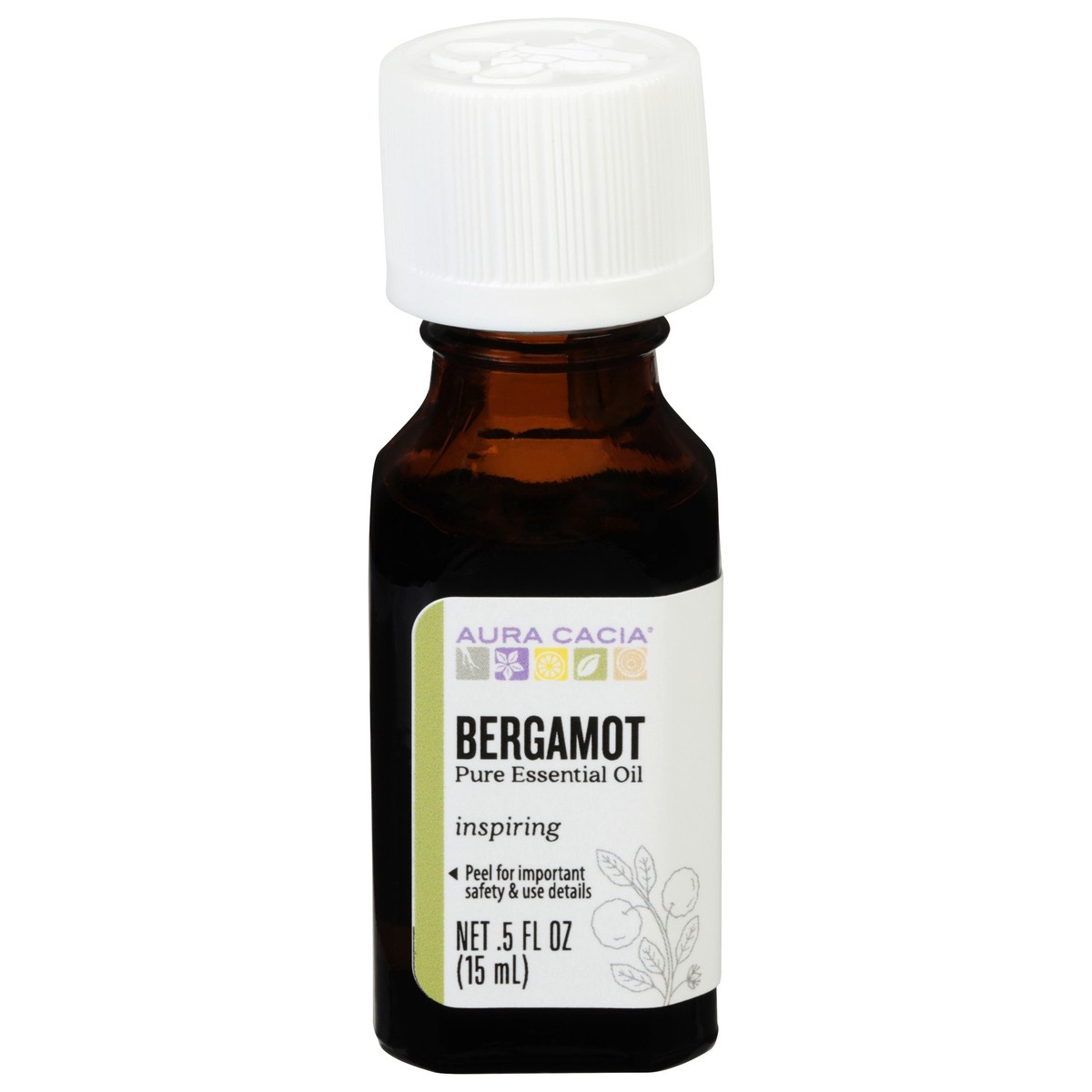 slide 1 of 1, Aura Cacia Inspiring Bergamot Pure Essential Oil 0.5 fl oz, 0.5 fl oz