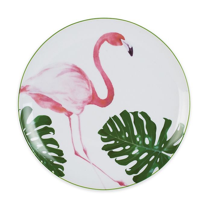 slide 1 of 1, Everyday White by Fitz and Floyd Flamingo Salad Plate, 1 ct