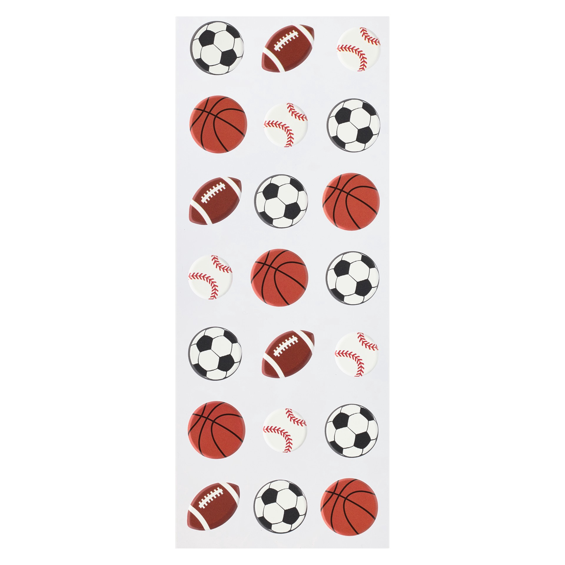 slide 2 of 3, Sports Ball Puffy Stickers By Recollections Signature, 1 ct
